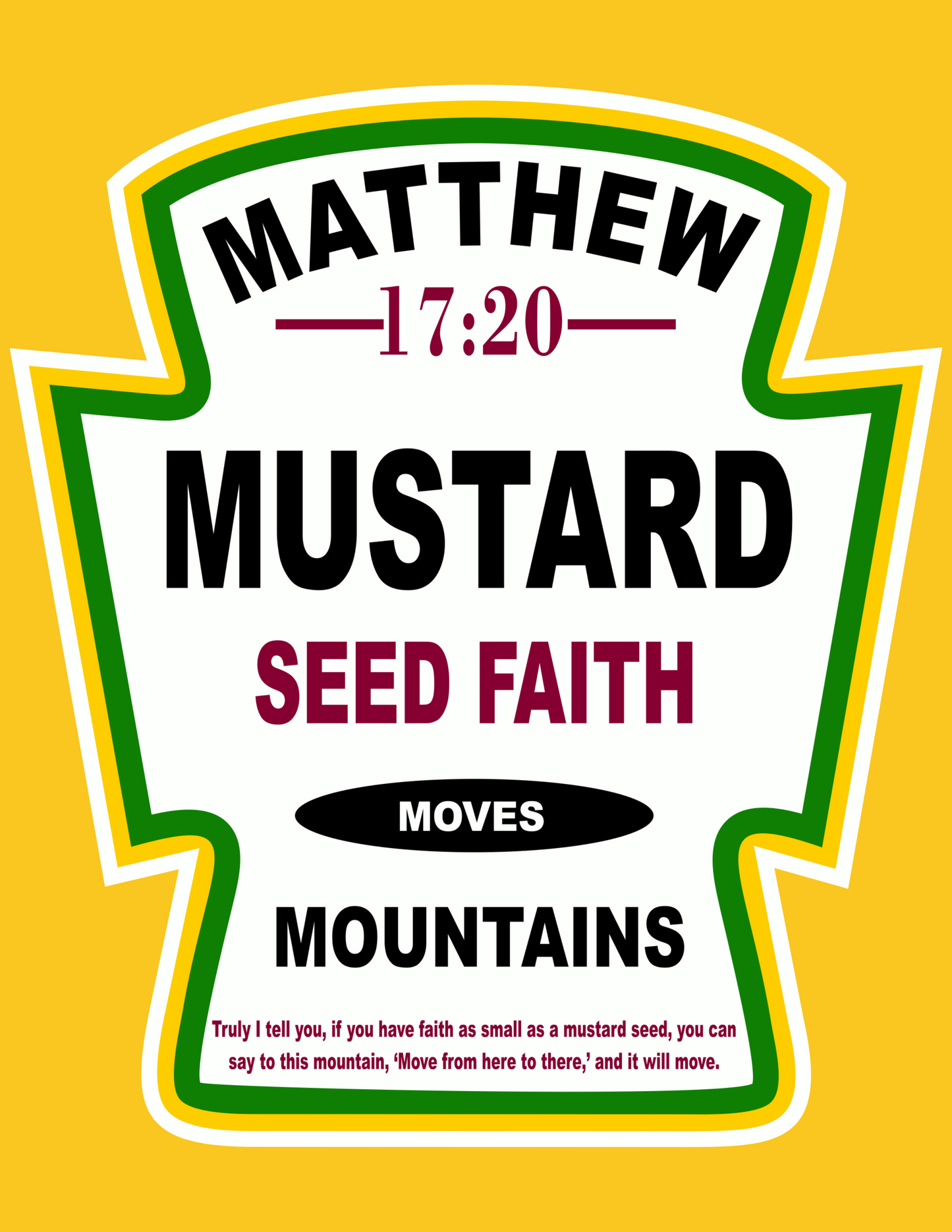 Black and Brown text with a white and green boarder