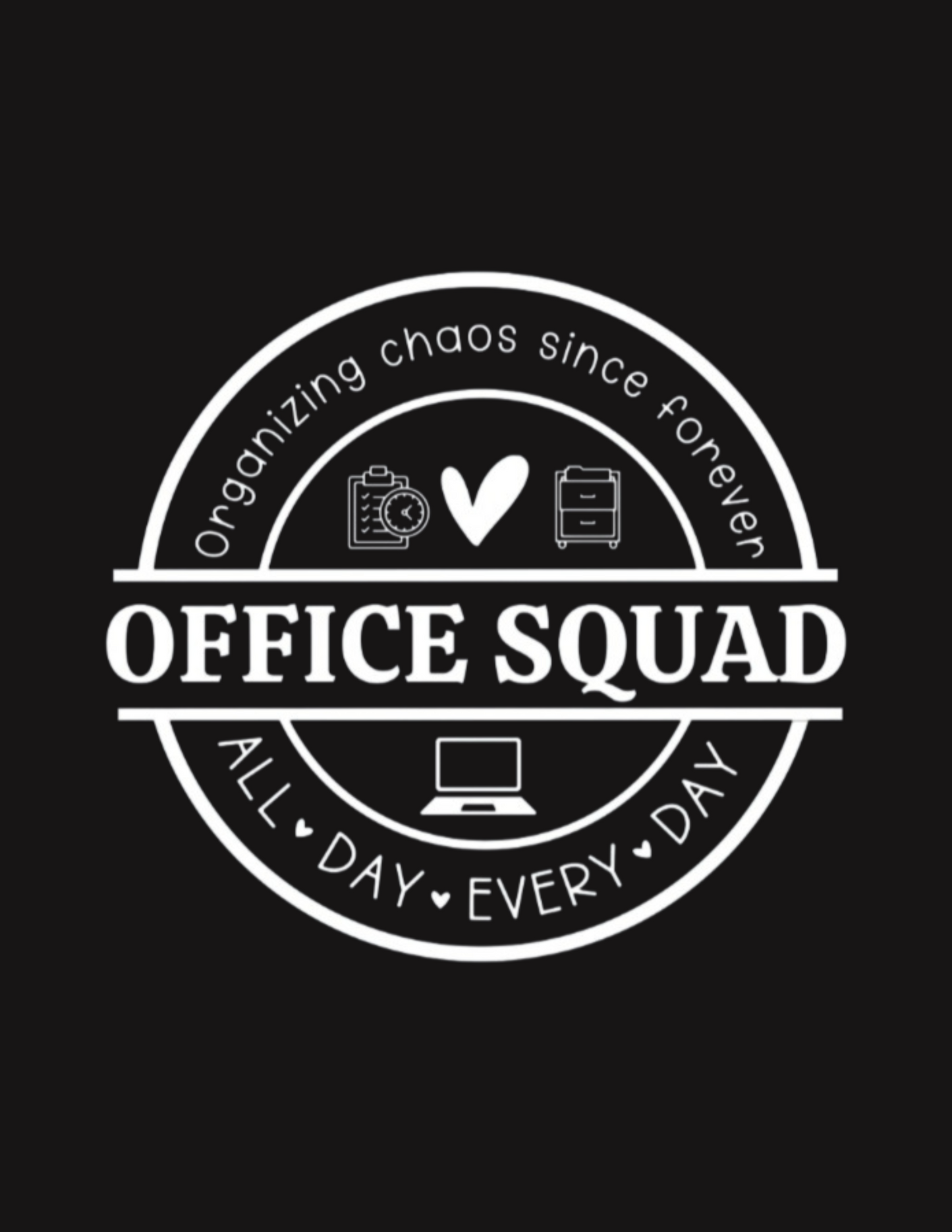 White text on dark background