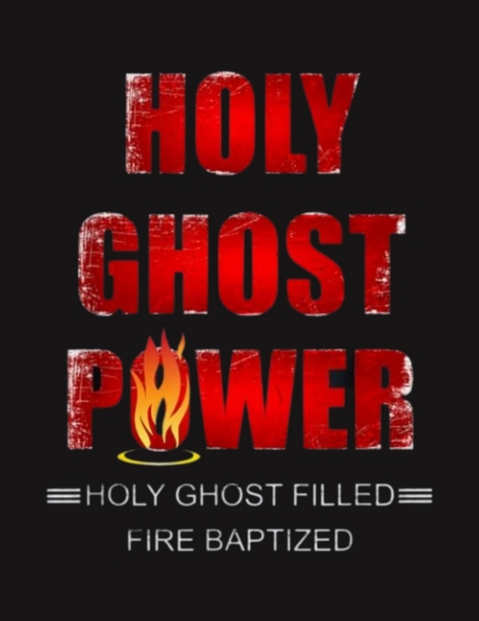 Red and white text