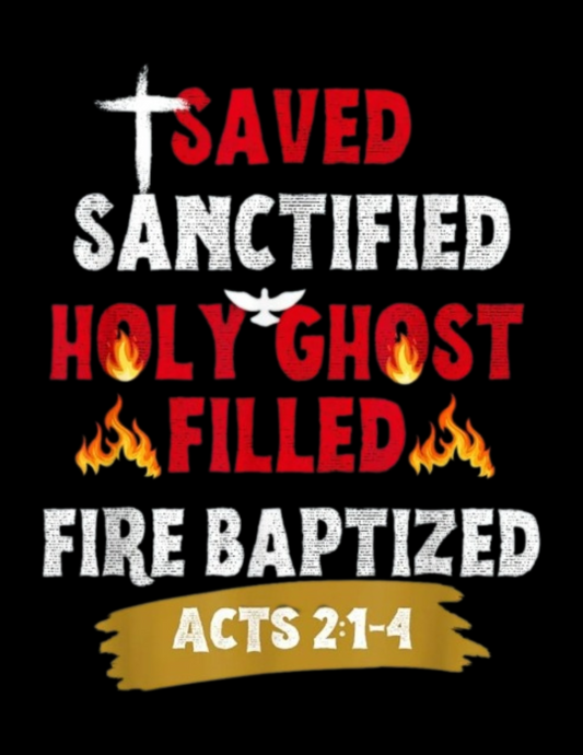 Red and white text